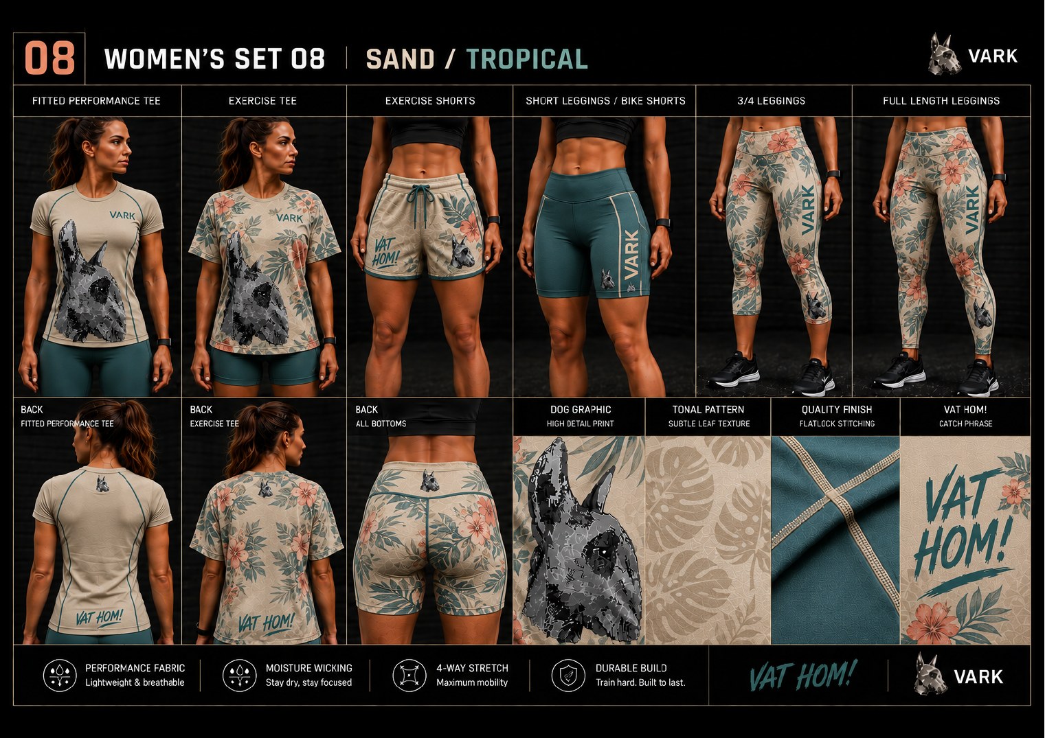 VARK women's set 08, Sand / Tropical